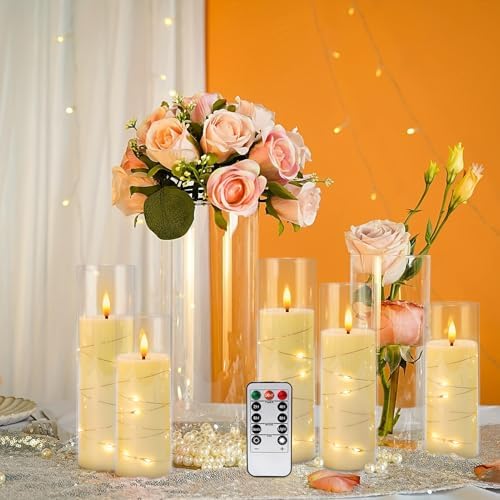 12 Pcs Ivory Colored Flickering Flameless Candles, Battery Powered - Image 5