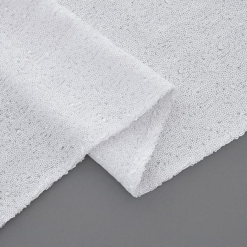 6 Packs 12 x 72 inches Sequin Table Runner, White Glitter Table Runner for Birthday Party Supplies Wedding Engagement Baby Shower Holiday Celebration Event Decorations - Image 4