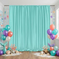 Turquoise Backdrop Curtains 20ftx8ft Mermaid Polyester Photo Drapes by SoarDream
