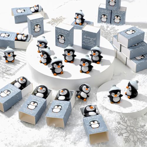 36 Sets Winter Break Gifts Penguin Holiday Party Favors with Boxes - Image 4