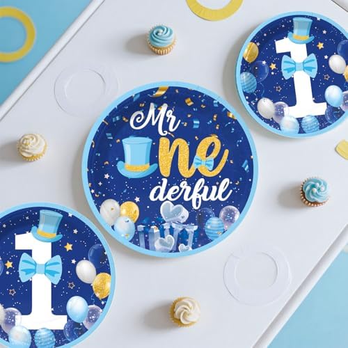 237pcs Mr Onederful Birthday Decorations Complete Party Set - Image 5