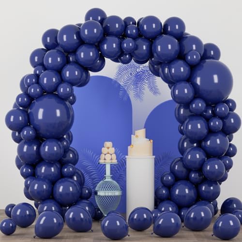 Voircoloria 90pcs Navy Blue Balloons Garland Arch Kit, 18 12 10 5 Inch by Voircoloria
