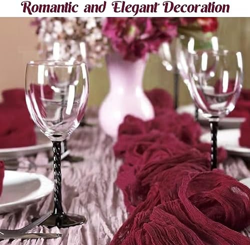 10FT Cheesecloth Table Runner Boho Party Home Decorations - Image 6