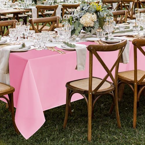 Fitable 8 Pack Pink Tablecloths 70x108 Inch for 6 Ft Rectangle Tables - Image 2