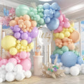412pcs Pastel Balloon Garland Arch Kit 18 12 10 5 Inch Different Sizes Macaron Assorted Colors Balloon Latex Colorful Balloons for Baby Shower Girls Birthday Wedding Easter Rainbow Party Decoration by PAXILE