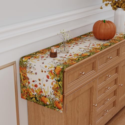Siilues 220 GSM Fall Table Runner 13x60 Inch Home Party Decor - Image 3