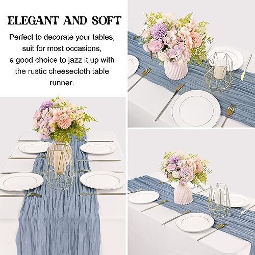 10FT Cheesecloth Table Runner Boho Party Home Decorations - Image 3