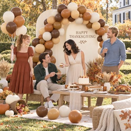 Brown Balloons, 50 Pcs Coffee Brown for Neutral Fall Thanksgiving Cowboy - Image 4