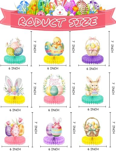 Easter Centerpieces for Tables,Colorful Easter Table Decorations - Image 5