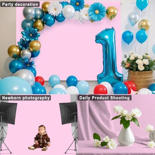 Pink Photography Backdrop for Photoshoot, Fabric, 10x10 FT - Image 5