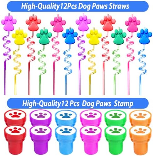 PLOUGVI 232Pcs Paw Print Party Favors Supplies Decorations for for Kids Birthday Blue Puppy Theme Birthday Party Favors Goodie Bag Stuffer Pinata Filler Birthday Gifts - Image 6