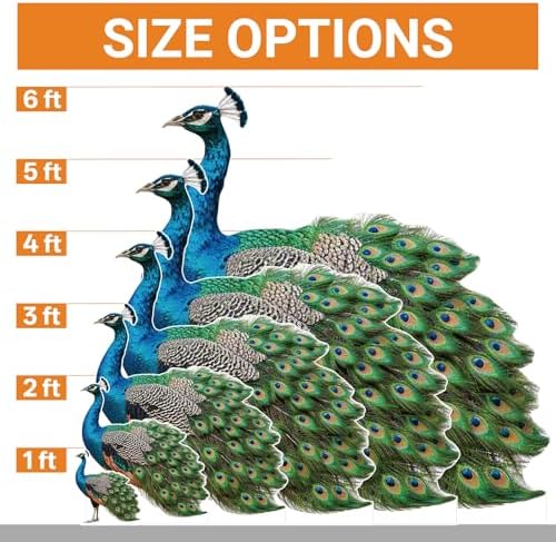 Peacock Life Size Cardboard Cutout, 4FT, Animal Standup, Party - Image 2