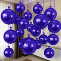 Togvu Purple Round Foil Balloons, 12PCS Different Sizes 4D Metallic Balloon by Togvu