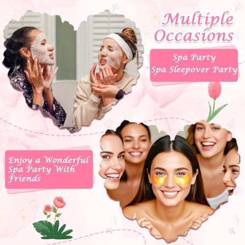 120 PCS Spa Party Supplies for Women, Spa Birthday Sleepover Party Supplies - Image 3