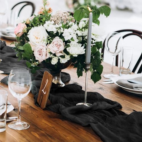 1 Pack Cheesecloth Table Runner 10Ft Christmas Gauze Boho Table Runners for Wedding Decor Bridal Shower Decorations Baby Shower Party(35" x 120") - Image 3