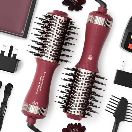 Christmas Gift for Womans-Dual Voltage Hair Dryer Brush,Travel Hair Dryer,Dual Voltage Blow Hair Dryer Brush,European Blow Hair Dryer,110~240V Mini Portable Size for International Travel by MayAllDreamsRealizedEndingMisfortuneInAuspicious