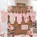 Frienda Its a Girl Baby Shower Banner Paper Bodysuit Garland with Clips by Frienda