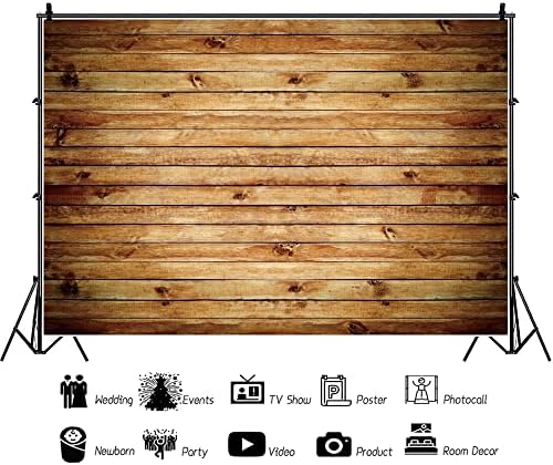 12x10ft Wood Backdrop Rustic Wooden Backdrop Wall Brown - Image 3