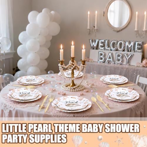 168 a Little Pearl Is on The Way Baby Shower Decoration Serve 24 - Image 5