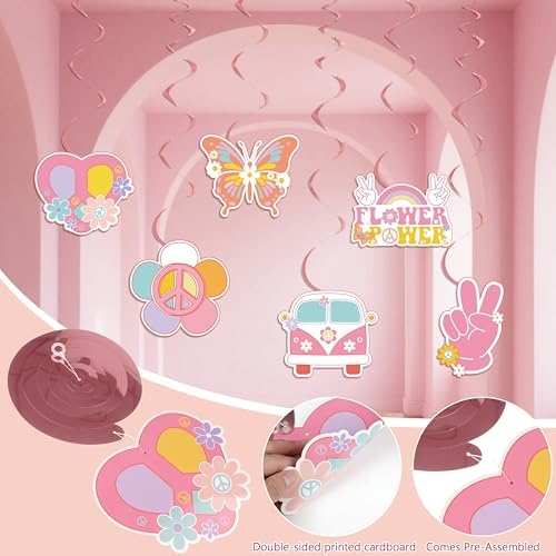 Groovy Birthday Party Decorations Set, 112 Pcs Rainbow Boho Balloon Kit - Image 6