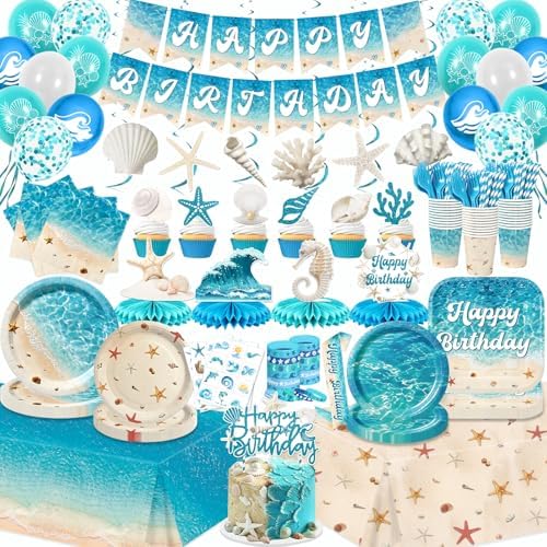 Beach Birthday Party Decorations, Ocean Themed Party Decorations by Unknown
