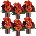 Zeyune 6 Set Artificial Centerpiece, Orange, Classic Style by Zeyune