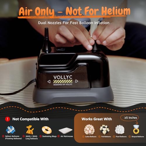 Balloon Pump Electric, Dual Nozzle Balloon Inflator Air Pump, Fast & Easy Inflation for Party Decorations, Birthday Decorations – Lightweight, Portable Balloon Blower Machine - Image 3