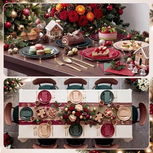 Zhehao 350 Pcs Christmas Plates and Napkins Party Supplies - Image 6