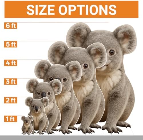 Life Size Cardboard Cutout Koala, 4FT Standup, 1 PC - Image 2