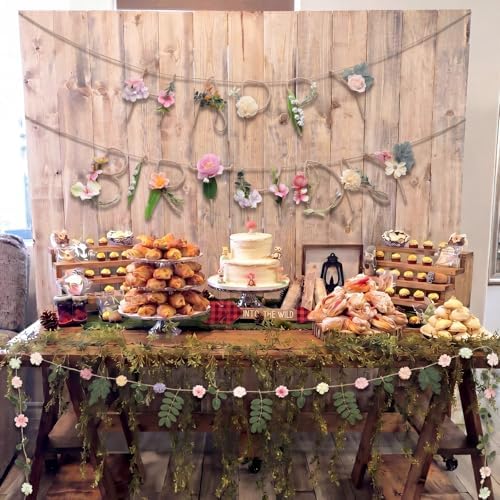 Norme 2 Pcs Flower Birthday Banner Birthday Decoration for Women Wildflower - Image 5