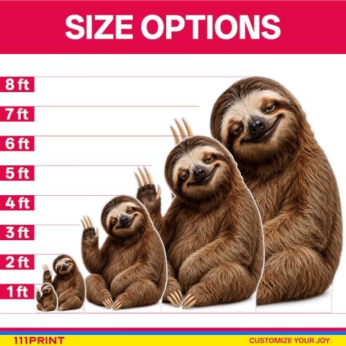 Funny Sloth Life Size Cardboard Cutout Standee, 3FT - Image 6
