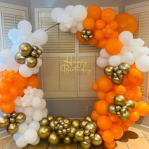 Voircoloria 110pcs Orange Latex Party Balloons, 12inch - Image 4