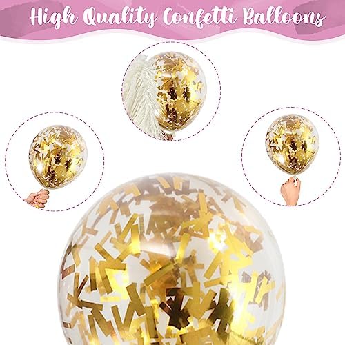 Pink Gold Balloons Set, 12 Inch Matte Pink Pastel Baby Pink Metallic Gold Confetti Latex Balloons for Girls Women, Pink Gold Party Balloons for Birthday Baby Bridal Shower Wedding Party Decorations - Image 3