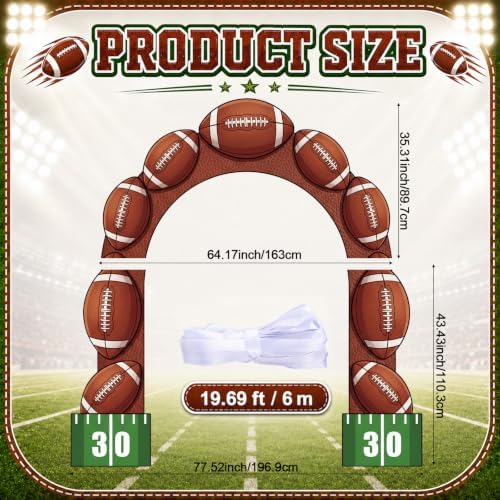 Peryiter 3 Pcs Football Party Decorations Arch Door Banner Set - Image 2