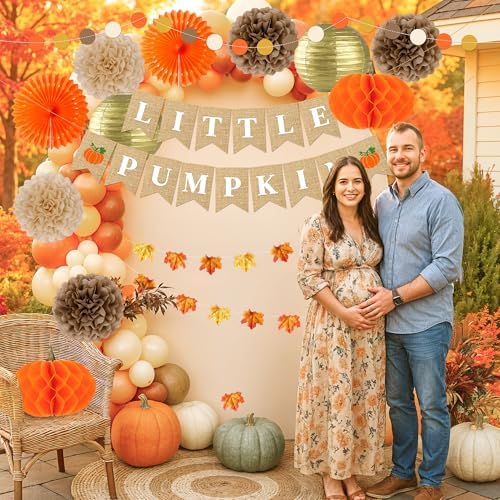 Kriyokiaa Little Pumpkin Fall Baby Shower Decorations, 14 Pcs - Image 4