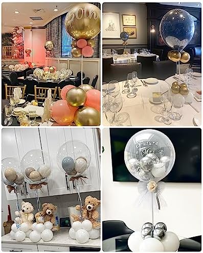 TekXYZ 23.6" Clear Acrylic Balloon Stand for Table Centerpiece, 4 Pack - Image 5
