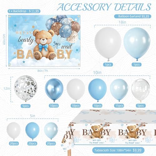 Bear Baby Shower Decorations We Can Bearly Wait Baby Shower Party Supplies - Image 2