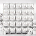 25PCS Silver Square Foil Balloons Wall Backdrop by FEYG