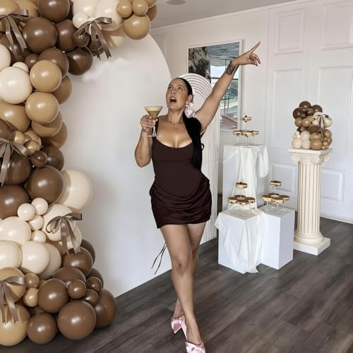 Brown Balloon Garland Arch Kit for Birthday Decor - Image 2