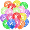 Ainiv 10th Birthday Balloons 18PCS, 12inch Numbers Printed Latex Balloons by Ainiv