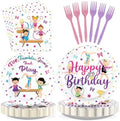 96Pcs Gymnastics Birthday Party Decoration for Girls Gymnastic, Serves 24 by Greencian
