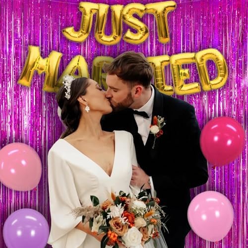 3 Pack 3.28ft x 6.56ft Glitter Rose Tinsel Foil Fringe Curtains, Photo Booth Backdrop Party Decorations for Birthday Wedding Baby Shower Graduation Bachelorette New Years - Image 4