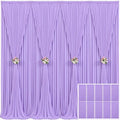 10 Panels Lavender Backdrop Curtain for Parties Wedding Wrinkle Free Light Purple Photo Curtains Backdrop Drapes Fabric Decoration for Baby Shower Photoshoot 50ft(W) x 10ft(H) by Tao-GePartyDecorations