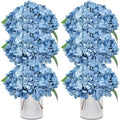 Set of 6 Artificial Flower Table Centerpieces (Dusty Blue, 6 X Flower Table Centerpieces) by XOETCP