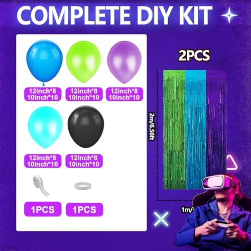 Video Game Balloon Arch Garland Kit Birthday Party Decorations - Image 4