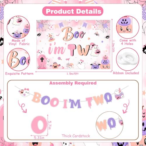 2nd Birthday Decorations for Girls Pink Purple - Image 6