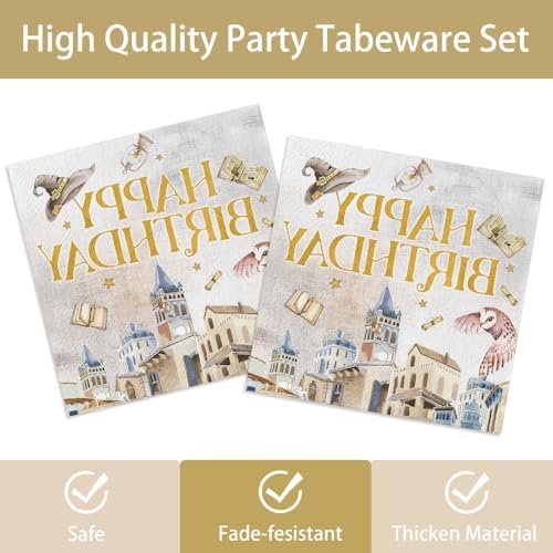 140PCS Birthday Party Supplies Decorations for Kids Boys Birthday Napkin Cups Disposable Tableware Set For 20 Guests - Image 6