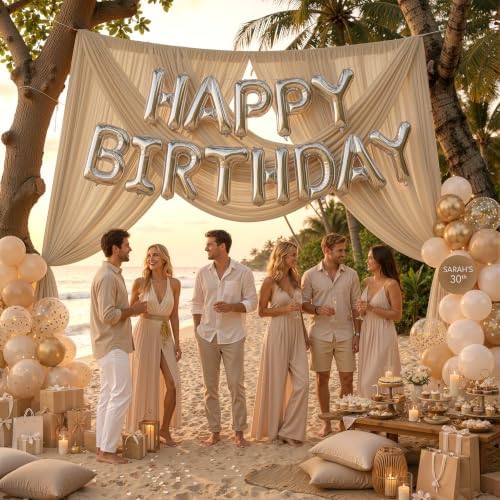 20ft x 15ft Champagne Backdrop Curtains for Wedding Parties, 4 Panels Extra Long Wrinkle Free Fabric Drapes Photo Backdrop for Baby Shower Birthday Stage Reception Lobby Decoration - Image 5