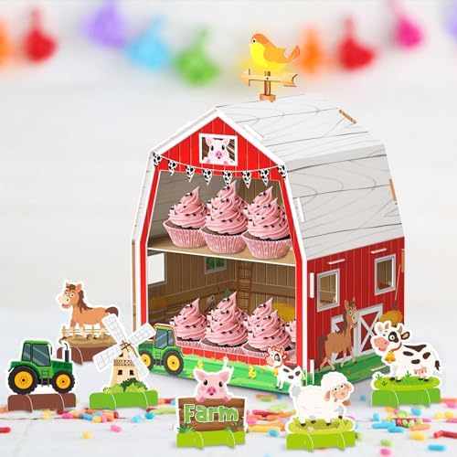 KALEFO 2-Tier Farm Donut Stand with 6 Pcs Table Centerpieces - Image 7