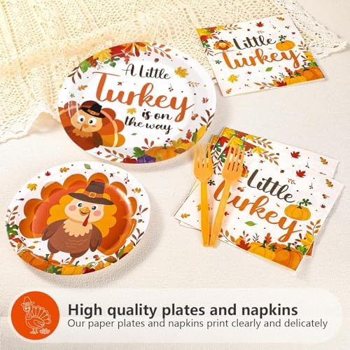 96Pcs Thanksgiving Baby Shower Party Decoration, Serves 24 - Image 3
